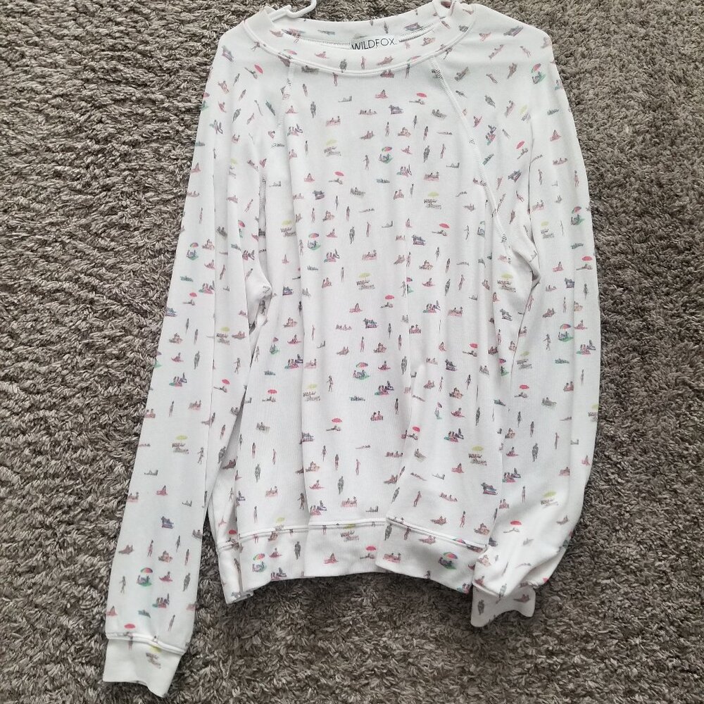 NWOT Wildfox Beach People White Sweater/Top, Size Large - Extra Large